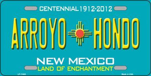 Arroyo Hondo Teal New Mexico Novelty License Plate