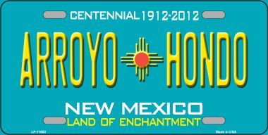 Arroyo Hondo Teal New Mexico Novelty License Plate