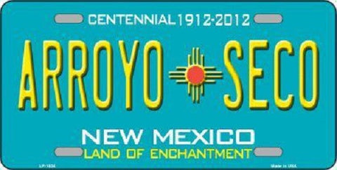 Arroyo Seco New Mexico Metal License Plate