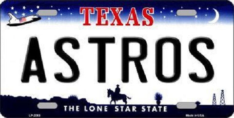 Astros Texas State Background Novelty Metal License Plate