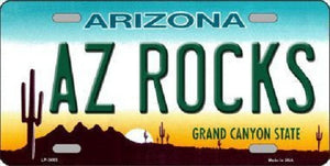 Az Rocks Novelty Metal License Plate