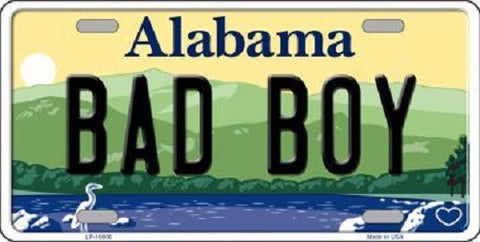 Bad Boy Alabama Background Novelty Metal License Plate