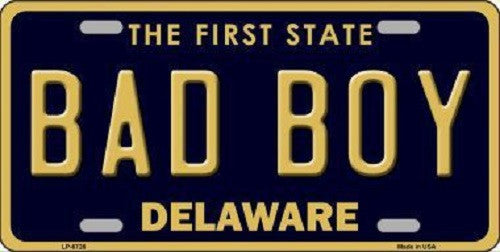 Bad Boy Delaware Novelty Metal License Plate