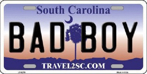 Bad Boy South Carolina Novelty Metal License Plate