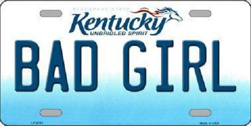Bad Girl Kentucky Novelty Metal License Plate