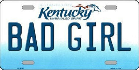 Bad Girl Kentucky Novelty Metal License Plate