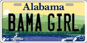 Bama Girl Alabama Background Novelty Metal License Plate