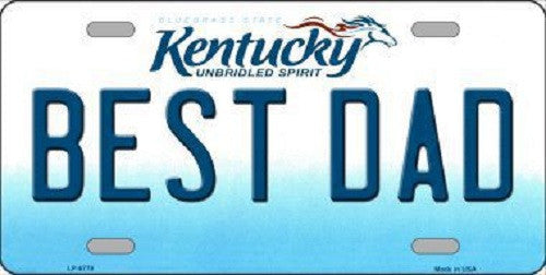 Best Dad Kentucky Novelty Metal License Plate