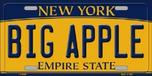 Big Apple New York Background Novelty Metal License Plate