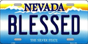 Blessed Nevada Background Novelty Metal License Plate