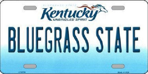 Bluegrass State Kentucky Novelty Metal License Plate