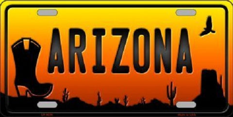 Boot Arizona Scenic Novelty Metal License Plate