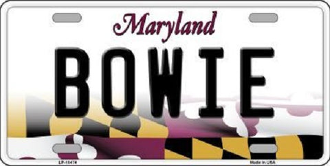 Bowie Maryland Metal Novelty License Plate
