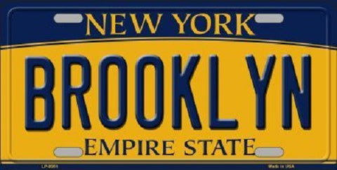 Brooklyn New York Background Novelty Metal Novelty License Plate