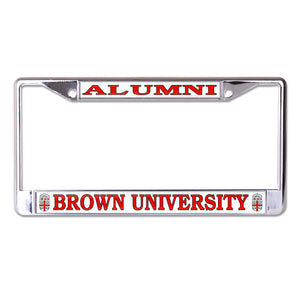 Brown University Alumni Chrome License Plate Frame