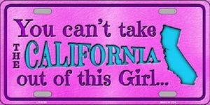 California Girl Novelty Metal License Plate