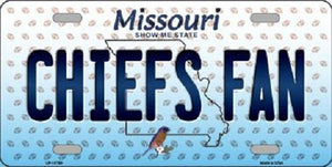 Chiefs Fan Missouri Background Novelty Metal License Plate