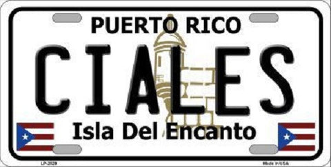 Ciales Puerto Rico Metal Novelty License Plate