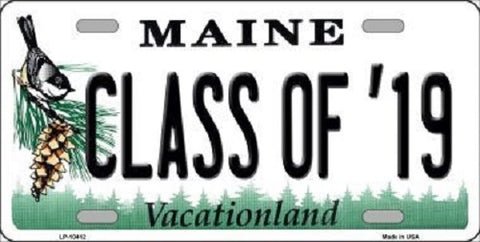 Class Of 19 Maine Metal Novelty License Plate