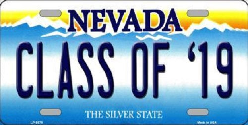 Class of '19 Nevada Background Novelty Metal License Plate