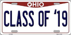 Class of '19 Ohio Background Novelty Metal License Plate
