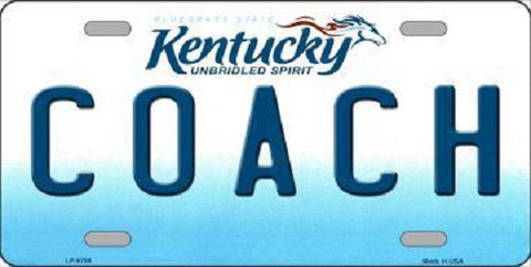 Coach Kentucky Novelty Metal License Plate