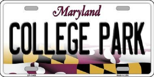 College Park Maryland Metal Novelty License Plate