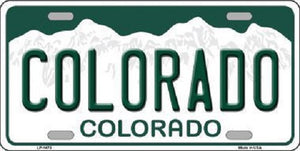 Colorado Novelty State Background Metal License Plate