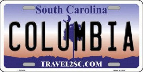 Columbia South Carolina Novelty Metal License Plate