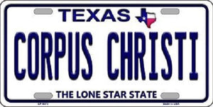 Corpus Christi Texas Background Novelty Metal License Plate
