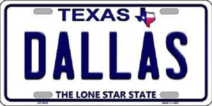 Dallas Texas Background Novelty Metal License Plate