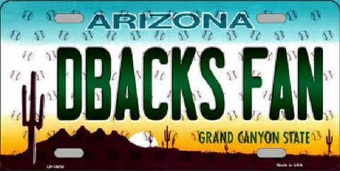 Dbacks Fan Arizona Background Novelty Metal License Plate