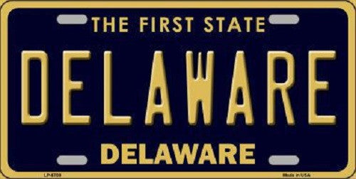 Delaware Novelty Metal License Plate