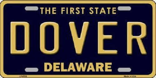 Dover Delaware Novelty Metal License Plate