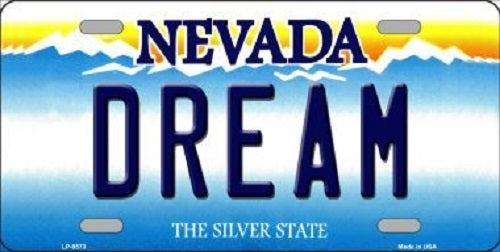 Dream Nevada Background Novelty Metal License Plate