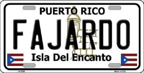 Fajardo Metal Novelty License Plate