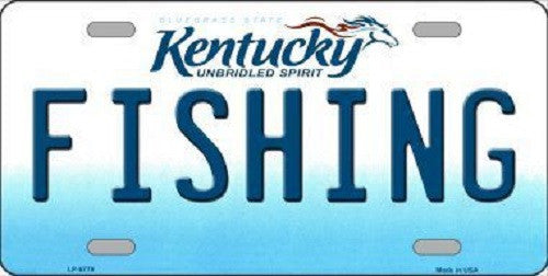 Fishing Kentucky Novelty Metal License Plate