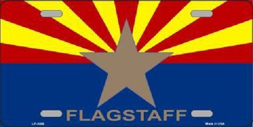 Flagstaff Arizona State Flag Metal Novelty License Plate