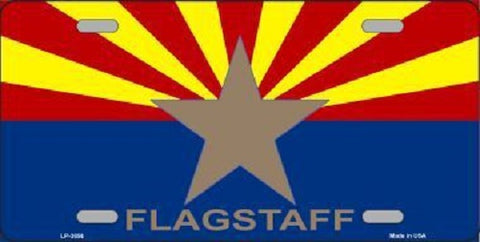 Flagstaff Arizona State Flag Metal Novelty License Plate