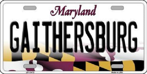 Gaithersburg Maryland Metal Novelty License Plate