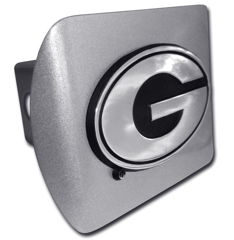 University of Georgia Brushed Chrome Hitch Cover