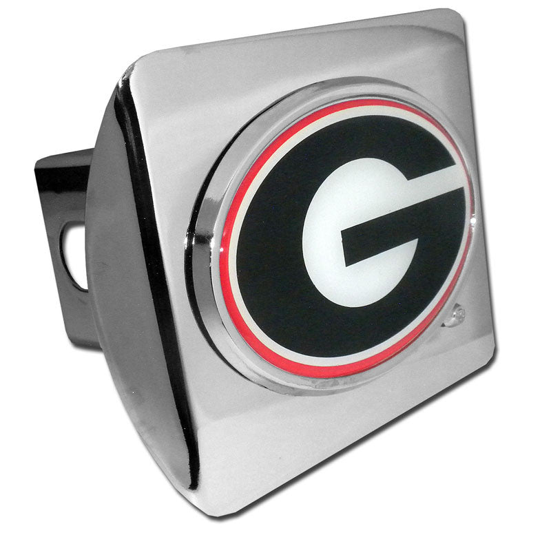 University of Georgia Color Chrome Hitch Cover