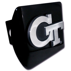 Georgia Tech Black Metal Hitch Cover