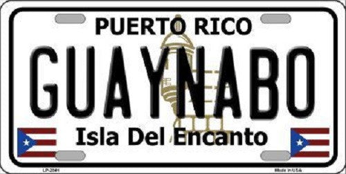 Guaynabo Puerto Rico Metal Novelty License Plate