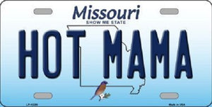 Hot Mama Missouri Background Novelty Metal License Plate LP-10259