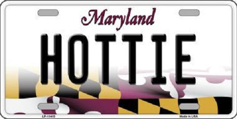 Hottie Maryland Metal Novelty License Plate