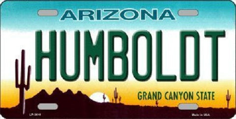 Humboldt Arizona Metal Novelty License Plate