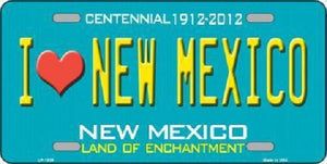 I Love New Mexico Novelty Metal License Plate