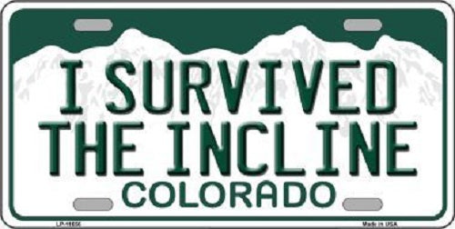 I Survived The Incline Colorado Background Novelty License Plate