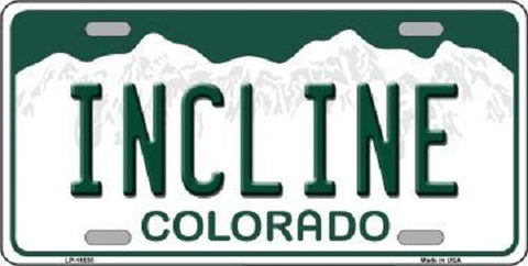 Incline Colorado Background Novelty License Plate
